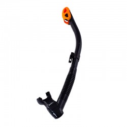 Трубка Marlin Dry Lux black/orange прямая гофра